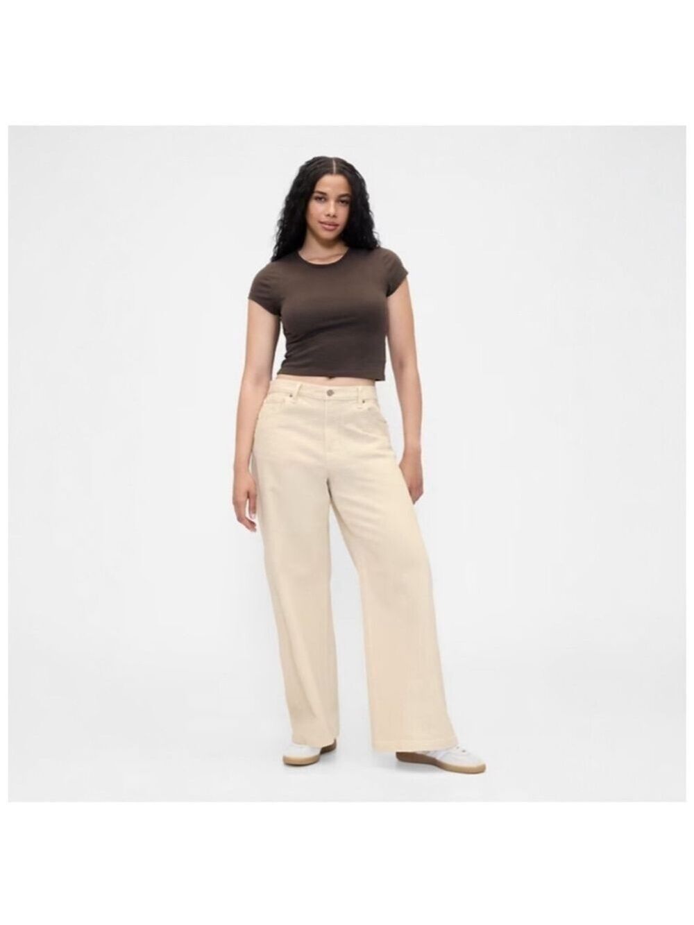 GAP Wide Leg Jeans in Cream